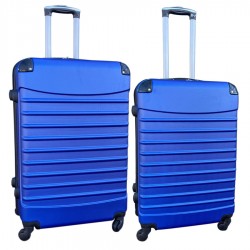 Travelerz kofferset 2 delige ABS groot - met cijferslot - reiskoffers 69 en 95 liter - blauw