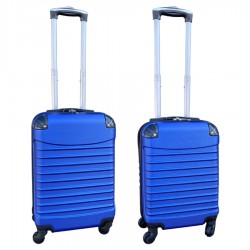 Travelerz kofferset 2 delige ABS handbagage koffers - met cijferslot - 27 en 39 liter – blauw