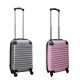 2 delige ABS handbagage kofferset 27 liter zilver en licht roze (228) 2 delige ABS handbagage kofferset 27 liter zilver en licht roze (228)
