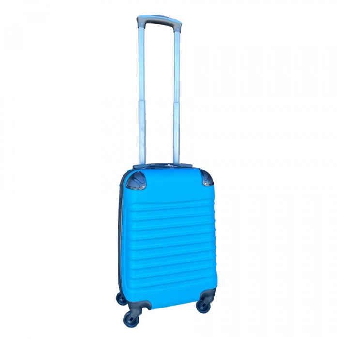 Travelerz handbagage koffer met wielen 27 liter - lichtgewicht - cijferslot licht blauw