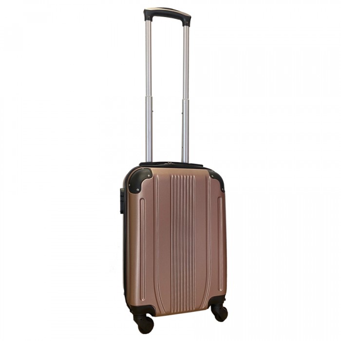 Travelerz kofferset 4 delig ABS - zwenkwielen - met cijferslot - rose goud - (168) Travelerz kofferset 4 delig ABS - zwenkwielen - met cijferslot - rose goud - (168)
