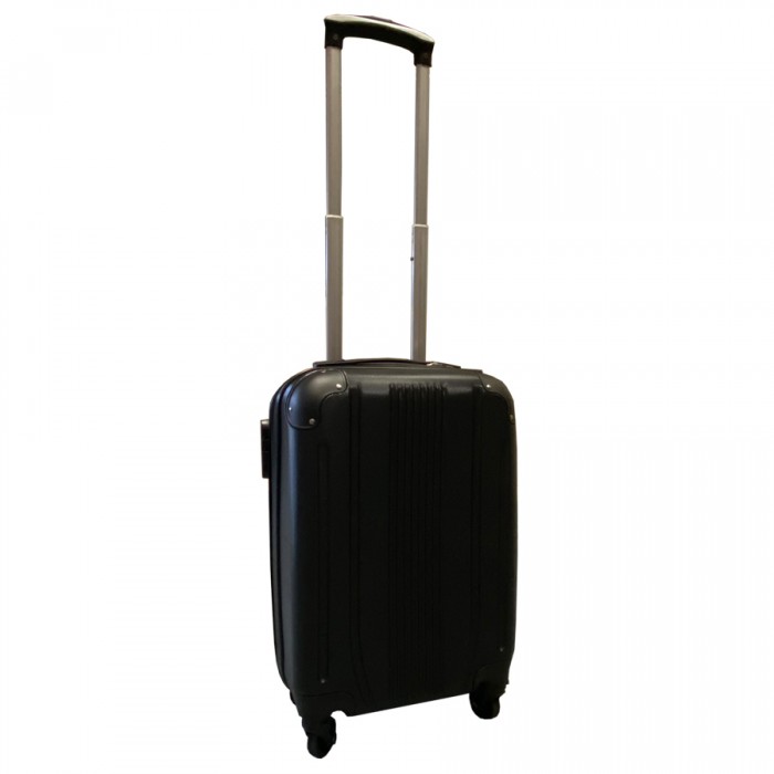 Travelerz kofferset 2 delige ABS handbagage koffers - met cijferslot - 27 en 39 liter – zwart (168)