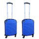 Travelerz kofferset 2 delige ABS handbagage koffers - met cijferslot - 27 liter - blauw