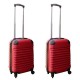 Travelerz kofferset 2 delige ABS handbagage koffers - met cijferslot - 27 liter - rood
