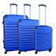 Travelerz kofferset 3 delig met wielen en cijferslot - ABS - blauwe (228)