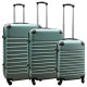 Travelerz kofferset 3 delig met wielen en cijferslot - ABS - groen (228-) Travelerz kofferset 3 delig met wielen en cijferslot - ABS - groen (228-)