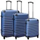 Travelerz kofferset 3 delig met wielen en cijferslot - ABS - licht blauw (228-) Travelerz kofferset 3 delig met wielen en cijferslot - ABS - licht blauw (228-)