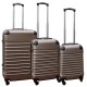 Travelerz kofferset 3 delig met wielen en cijferslot - handbagage koffers - ABS - champagne Travelerz kofferset 3 delig met wielen en cijferslot - handbagage koffers - ABS - champagne