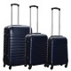 Travelerz kofferset 3 delig met wielen en cijferslot - handbagage koffers - ABS - donker blauw
