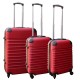 Travelerz kofferset 3 delig met wielen en cijferslot - handbagage koffers - ABS - Rood Travelerz kofferset 3 delig met wielen en cijferslot - handbagage koffers - ABS - Rood
