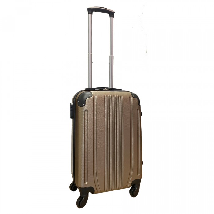 Travelerz kofferset 4 delig ABS - zwenkwielen - met cijferslot - champagne - (168)