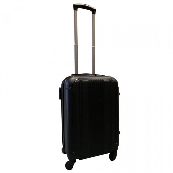 Travelerz kofferset 2 delige ABS handbagage koffers - met cijferslot - 27 en 39 liter – zwart (168)