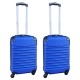 Travelerz kofferset 2 delige ABS handbagage koffers - met cijferslot - 39 liter - blauw