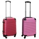 Travelerz kofferset 2 delige ABS handbagage koffers - met cijferslot - 39 liter - roze - licht roze