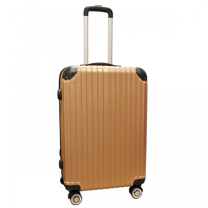 Travelerz kofferset 3 delig met wielen en cijferslot - ABS - rose goud (1627)