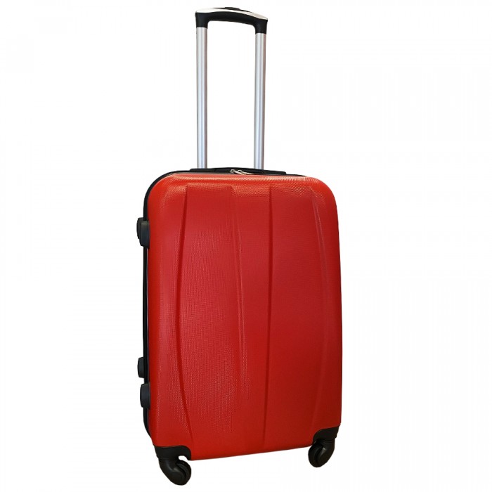 Travelerz reiskoffer met wielen 54 liter - lichtgewicht - cijferslot - rood (8986)
