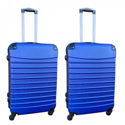Travelerz kofferset 2 delige ABS groot - met cijferslot - 69 liter - blauw