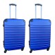 Travelerz kofferset 2 delige ABS groot - met cijferslot - 69 liter - blauw