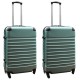 Travelerz kofferset 2 delige ABS groot - met cijferslot - 69 liter - groen