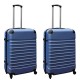 Travelerz kofferset 2 delige ABS groot - met cijferslot - 69 liter - licht blauw