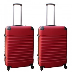 Travelerz kofferset 2 delige ABS groot - met cijferslot - 69 liter - rood