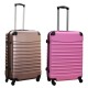 Travelerz kofferset 2 delige ABS groot - met cijferslot - 69 liter - rose goud - licht roze Travelerz kofferset 2 delige ABS groot - met cijferslot - 69 liter - rose goud - licht roze