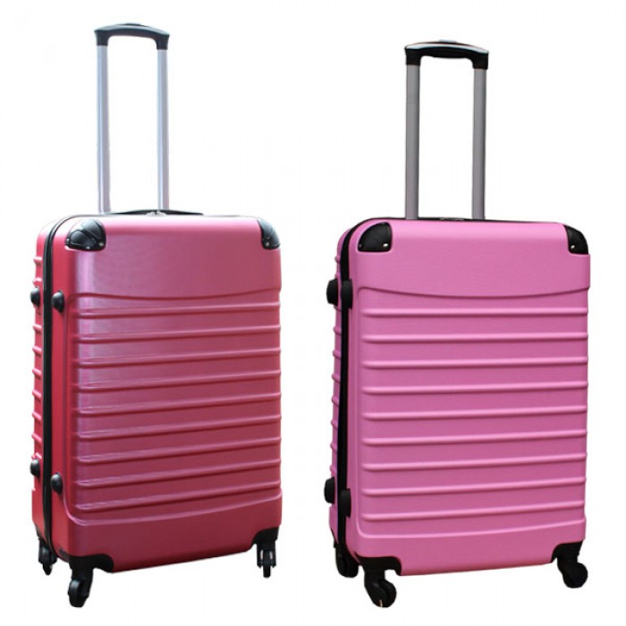 Travelerz kofferset 2 delige ABS groot - met cijferslot - 69 liter - roze - licht roze Travelerz kofferset 2 delige ABS groot - met cijferslot - 69 liter - roze - licht roze