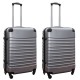 Travelerz kofferset 2 delige ABS groot - met cijferslot - 69 liter - zilver