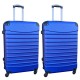 Travelerz kofferset 2 delige ABS groot - met cijferslot - 95 liter - blauw
