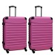 Travelerz kofferset 2 delige ABS groot - met cijferslot - 95 liter - licht roze Travelerz kofferset 2 delige ABS groot - met cijferslot - 95 liter - licht roze
