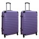 Travelerz kofferset 2 delige ABS groot - met cijferslot - 95 liter - lila