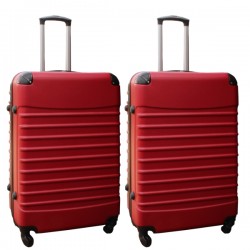 Travelerz kofferset 2 delige ABS groot - met cijferslot - 95 liter - rood