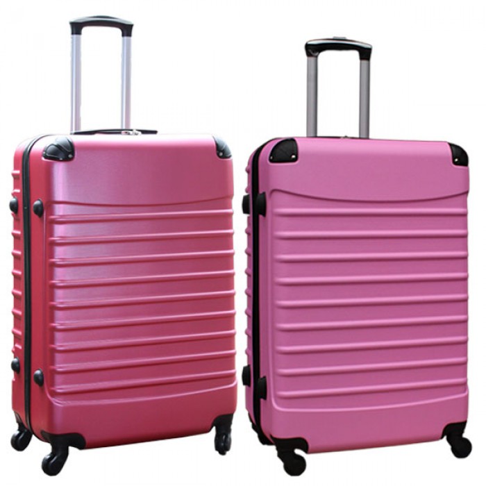 Travelerz kofferset 2 delige ABS groot - met cijferslot - 95 liter - roze - licht roze Travelerz kofferset 2 delige ABS groot - met cijferslot - 95 liter - roze - licht roze