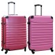 Travelerz kofferset 2 delige ABS groot - met cijferslot - 95 liter - roze - licht roze