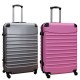Travelerz kofferset 2 delige ABS groot - met cijferslot - 95 liter - zilver - licht roze Travelerz kofferset 2 delige ABS groot - met cijferslot - 95 liter - zilver - licht roze