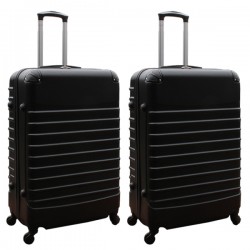 Travelerz kofferset 2 delige ABS groot - met cijferslot - 95 liter - zwart