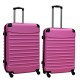 Travelerz kofferset 2 delige ABS groot - met cijferslot - reiskoffers 69 en 95 liter - licht roze