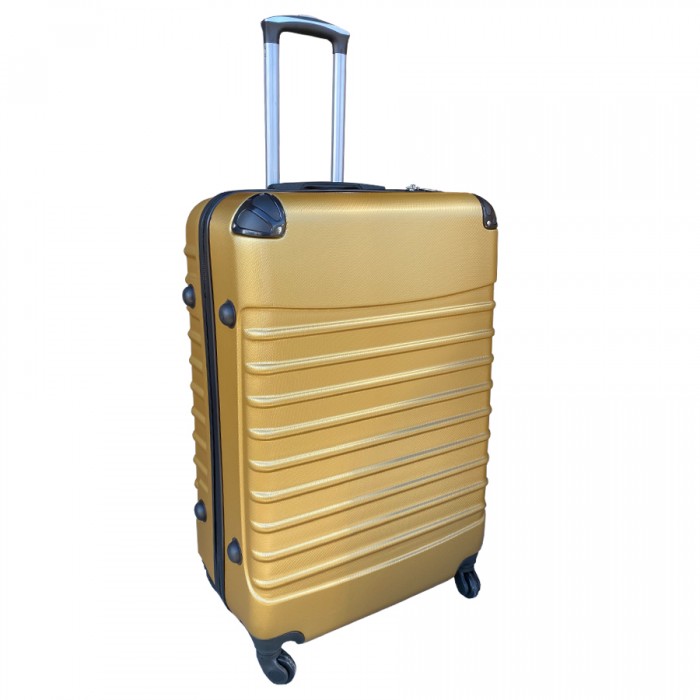 Overeenstemming lont zuurstof Travelerz reiskoffer met wielen 95 liter - lichtgewicht - cijferslot -  goud- Deze reiskoffer van Travelerz is gemaakt van een sterk ABS