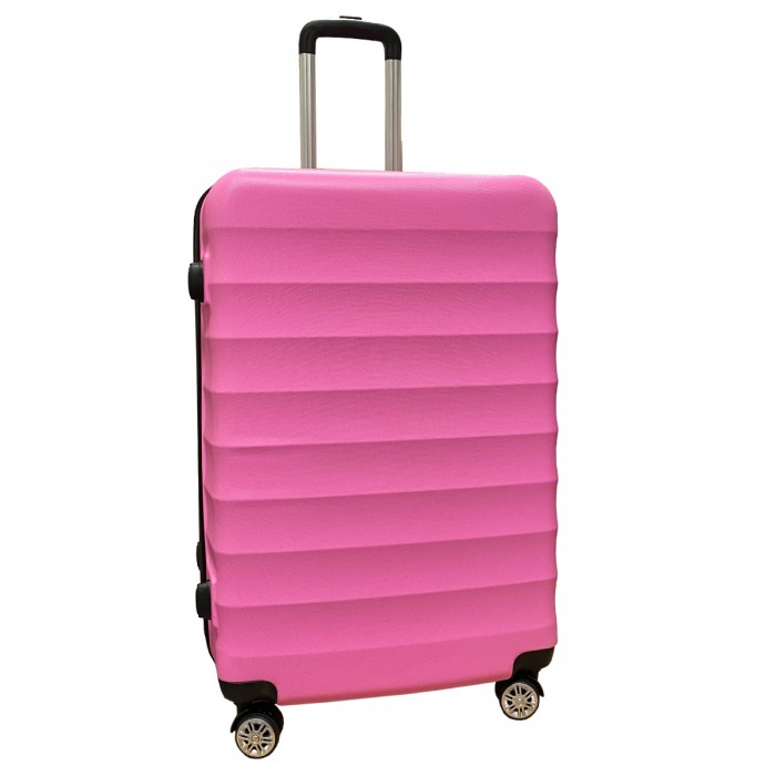 Travelerz kofferset 3 delig met wielen en cijferslot - ABS - roze (1515)