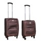 2 delige stoffen handbagage kofferset 27 en 39 liter bruin (stof) 2 delige stoffen handbagage kofferset 27 en 39 liter bruin (stof)
