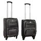 2 delige stoffen handbagage kofferset 27 en 39 liter grijs (stof) 2 delige stoffen handbagage kofferset 27 en 39 liter grijs (stof)
