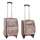 2 delige stoffen handbagage kofferset 27 en 39 liter licht bruin (stof) 2 delige stoffen handbagage kofferset 27 en 39 liter licht bruin (stof)
