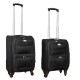 2 delige stoffen handbagage kofferset 27 en 39 liter zwart (stof) 2 delige stoffen handbagage kofferset 27 en 39 liter zwart (stof)