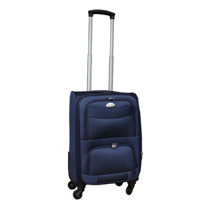 Travelerz stoffen reiskoffer met cijferslot blauw 39 liter (stof)