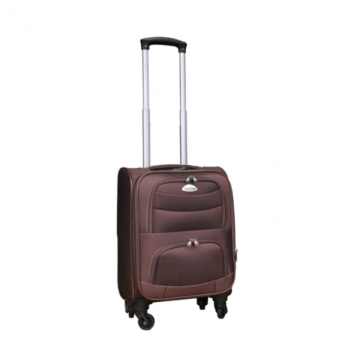 2 delige stoffen handbagage kofferset 27 en 39 liter bruin (stof) 2 delige stoffen handbagage kofferset 27 en 39 liter bruin (stof)
