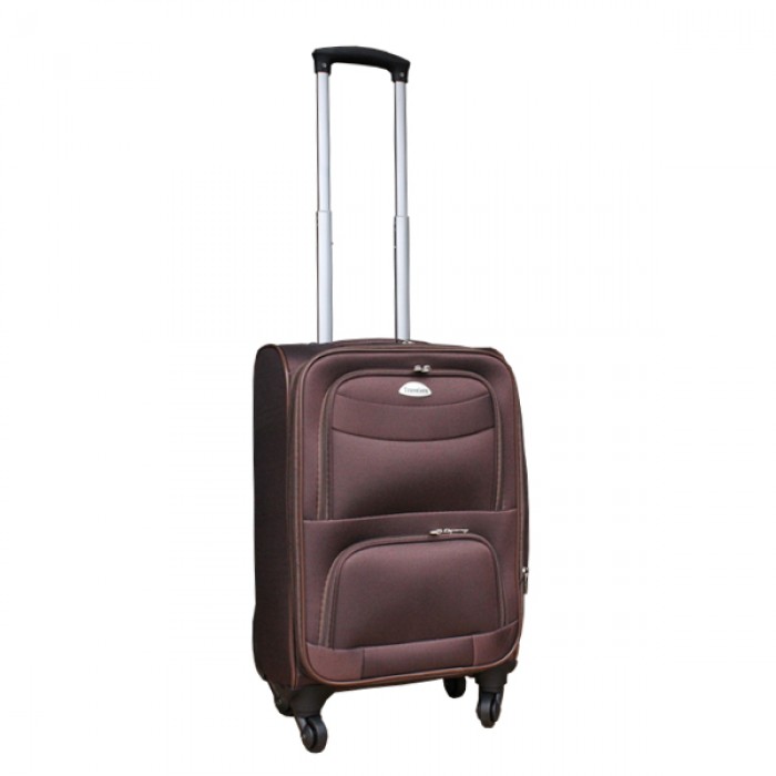 2 delige stoffen handbagage kofferset 27 en 39 liter bruin (stof) 2 delige stoffen handbagage kofferset 27 en 39 liter bruin (stof)