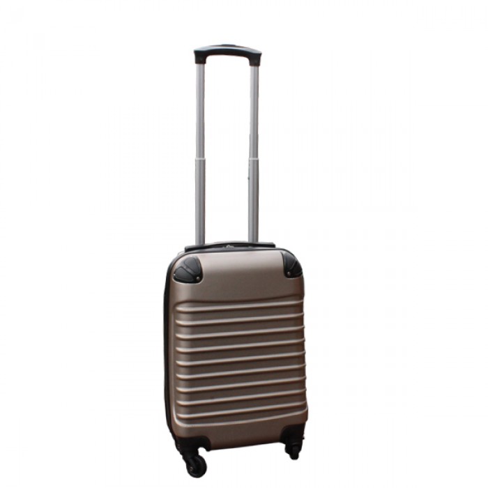 Travelerz kofferset 2 delige ABS handbagage koffers - met cijferslot - 27 liter - zwart - goud