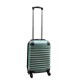 Travelerz kofferset 2 delige ABS handbagage koffers - met cijferslot - 27 liter - zilver - groen