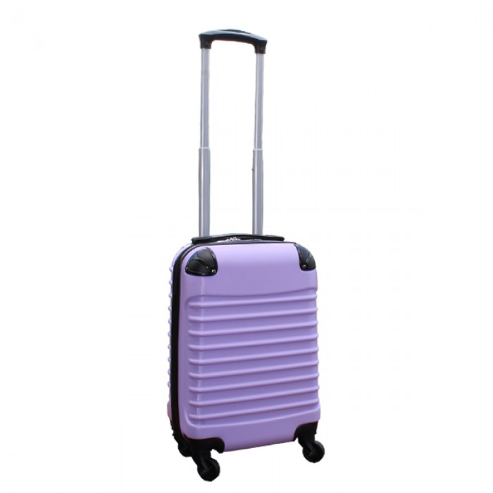 Travelerz kofferset 2 delige ABS handbagage koffers - met cijferslot - 27 liter - lila - rood