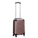 Travelerz kofferset 2 delige ABS handbagage koffers - met cijferslot - 27 liter - zilver - rose goud